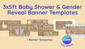 Baby Shower and Gender Reveal Banner Templates